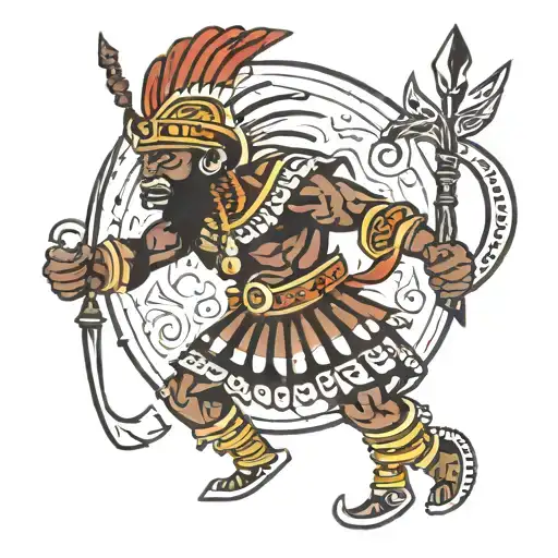 zulu warrior tattoo design idea