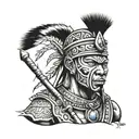 zulu warrior tattoo design idea