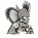 zulu warrior tattoo design idea