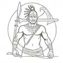 zulu warrior tattoo design idea