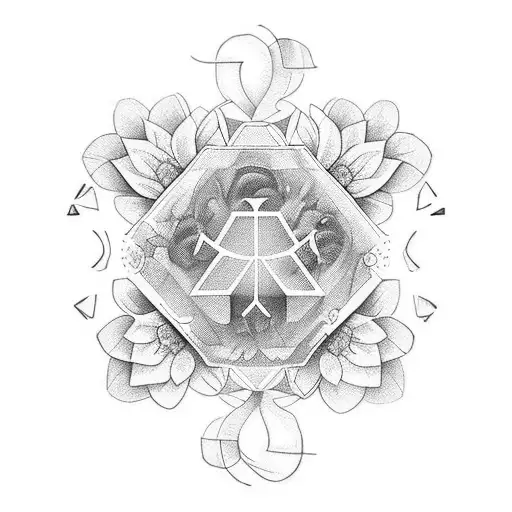  Xbox controller and flowers around it, girly tattoo design idea