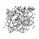  Xbox controller and flowers around it, girly tattoo design idea