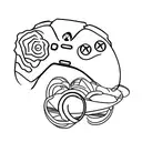 floral, Xbox controller tattoo design idea