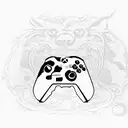 floral, Xbox controller, Cerberus tattoo design idea