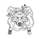 floral, Xbox controller, Cerberus tattoo design idea