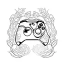 floral, Xbox controller, Cerberus tattoo design idea