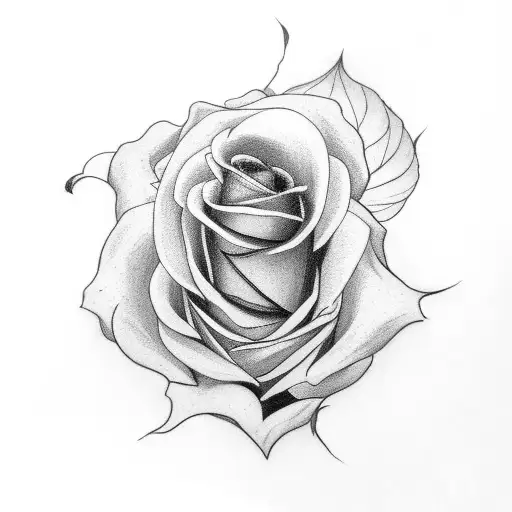 Black and Grey "Women Half Face With Other Half Face..." Tattoo Idea