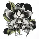 Cattleya trianae tattoo design idea