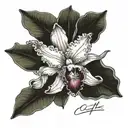 Cattleya trianae tattoo design idea