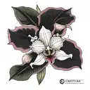 Cattleya trianae tattoo design idea