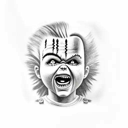 chucky tattoo design idea
