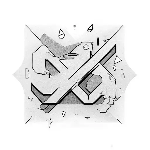 Mix letters B,S,D,B,B together into one symbol tattoo design idea