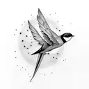 Swallow Bird tattoo design idea