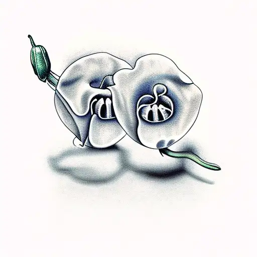 2 sweet peas in a pod tattoo design idea