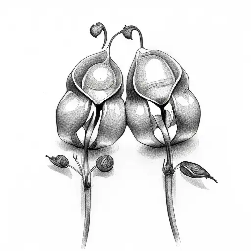 2 sweet peas in a pod tattoo design idea