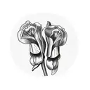 2 sweet peas in a pod tattoo design idea