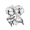 2 sweet peas in a pod tattoo design idea