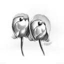 2 sweet peas snuggled in the same pod tattoo design idea