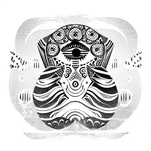 Black Matryoshka tattoo design idea