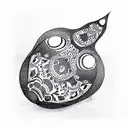 Black Matryoshka tattoo design idea