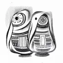 Black Matryoshka tattoo design idea