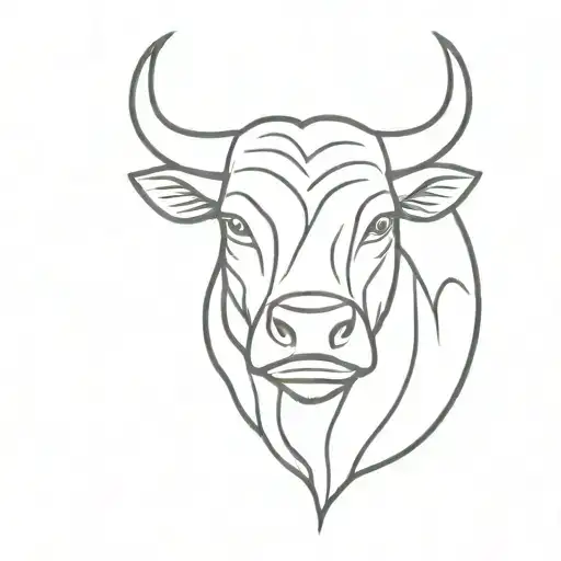 bull head tattoo design idea