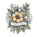flowers  with the quote ' you can do hard things tattoo design idea