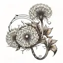 Dandelion tattoo design idea