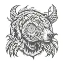 bear claw, god, country, family  tattoo design idea