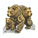 bear, god, country, family  tattoo design idea