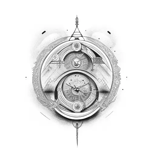 a time line with all the relevant historic periods tattoo design idea