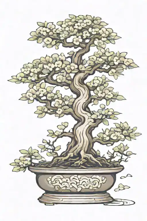 bonsai tree  tattoo design idea