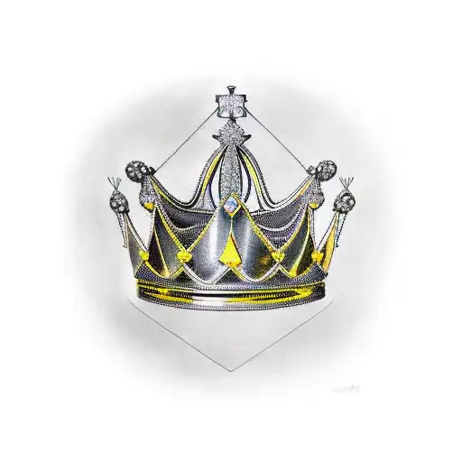 king and queen crown tattoo design idea