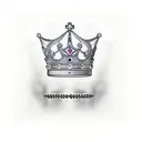 king crown and queen crown separate but slowly mixed with each other  tattoo design idea