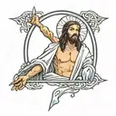 jesus tattoo design idea