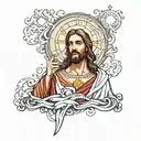 jesus tattoo design idea