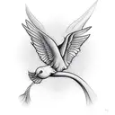 Dove tattoo design idea
