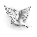 Dove tattoo design idea