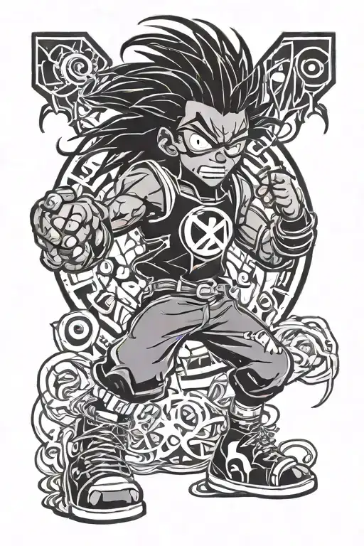 static shock cartoon  tattoo design idea