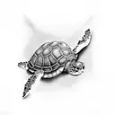 Turtle tattoo design idea