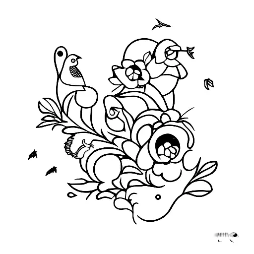 to kill a mockingbird using negative space  tattoo design idea