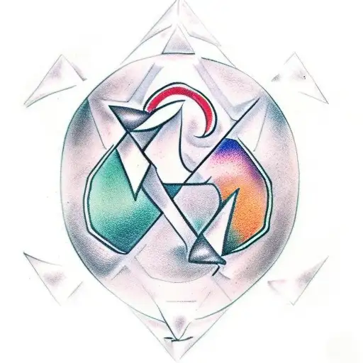 Gemini symbol mixed with Aquarius symbol tattoo design idea