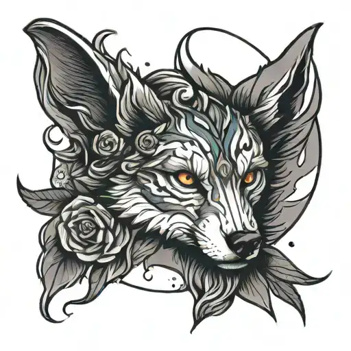 Ross UND wolf tattoo design idea