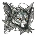 Ross UND wolf tattoo design idea
