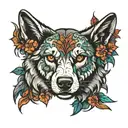 Ross UND wolf tattoo design idea
