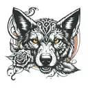 Ross UND wolf tattoo design idea