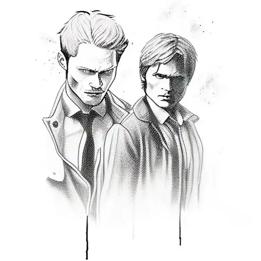 supernatural sam und dean tattoo design idea