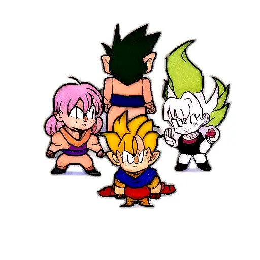 dragon ball z all dragons in one tattoo design idea