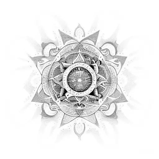 Cosmic Harmony in Bali tattoo design idea