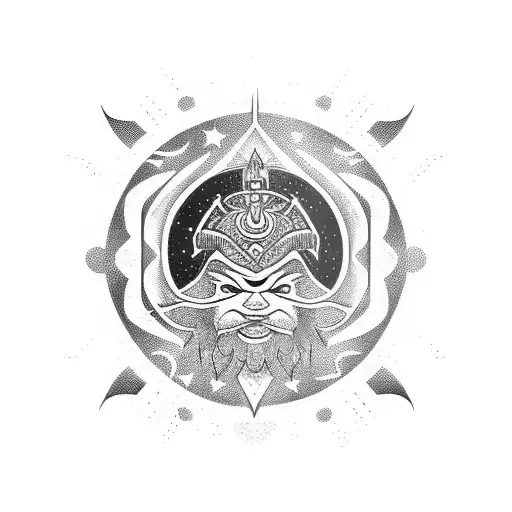 Cosmic, Barong, Meditate tattoo design idea